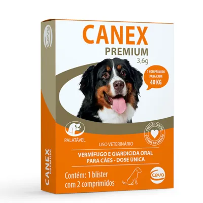 Vermífugo Canex Premium 3,6 G Cães Ate 40 Kg