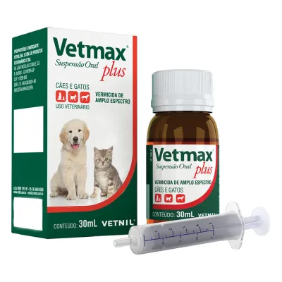 Vermífugo Vetmax Plus Suspensão 30 Ml