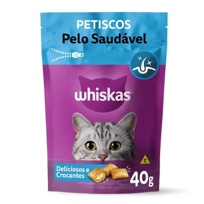Petisco Whiskas Pelo Saudável Gatos Adultos 40 G