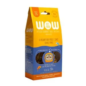 Petisco Natural Wow Pet Food Peixe E Ervas Finas Gatos - 30 G