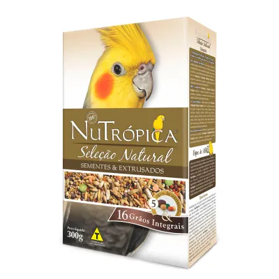 Ração Nutrópica Sementes E Extrusados Natural Para Calopsitas 300g