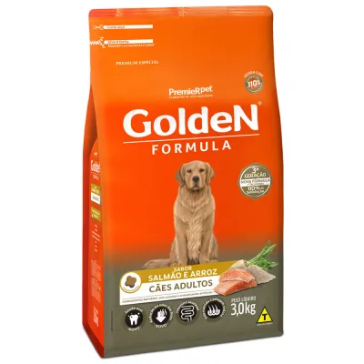Ração Golden Fórmula Cães Adultos Salmão E Arroz 3kg