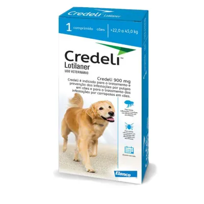 Antipulgas Credeli 900mg Cães 22 A 1 Comprimido