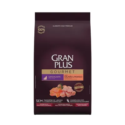 Gran Plus Gourmet Salmão E Frango Gatos Filhotes  1 Kg