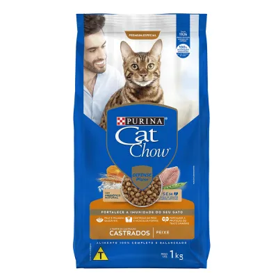Ração Cat Chow Castrados Peixe 1kg