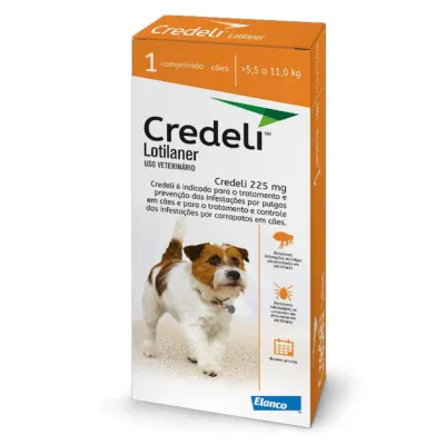 Antipulgas Credeli 225mg Cães 5,5 A 11kg 1 Comprimidos