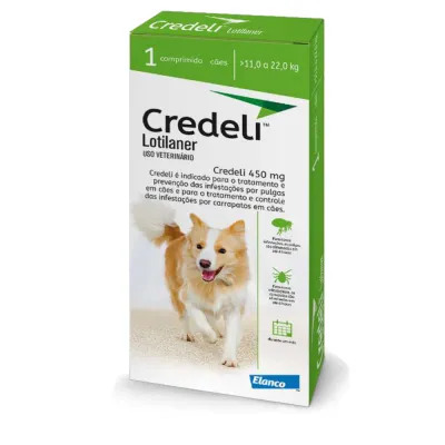 Antipulgas Credeli 450mg Cães 11 A 22kg 1 Comprimido