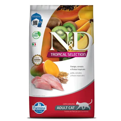 Ração N&D Tropical Selection Gatos Adultos Frango 400g