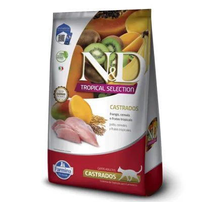 Ração N&D Tropical Selection Gatos Castrados Frango 400g