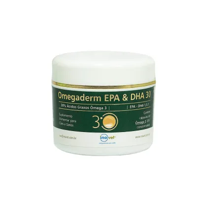 Suplemento Omegaderm Inovet 1000mg: 30 Cápsulas