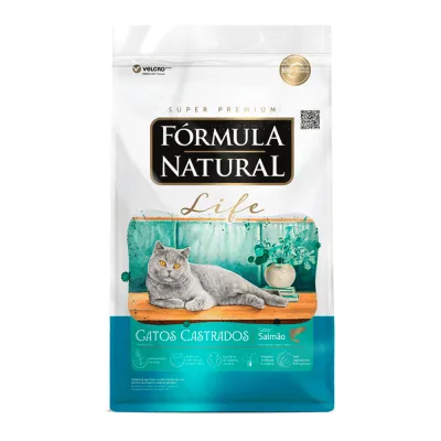 Ração Fórmula Natural Life Gatos Castrados Salmão 7kg
