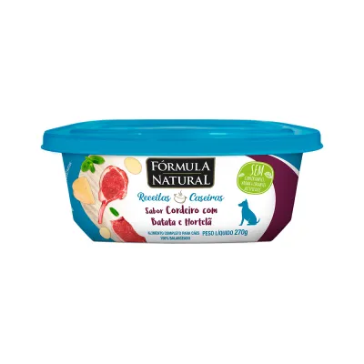 Ração Úmida Fórmula Natural Receitas Caseiras Para Cães Adultos Sabor Cordeiro Com Batata E Hortelã 270g