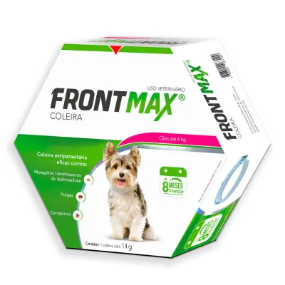 Coleira Antipulgas E Carrapatos Vetoquinol Frontmax Cães Até De 14g