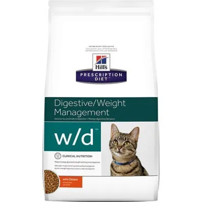 Raço Hill'S Prescription Diet W/D Gatos Controle Digestivo E Peso - 1