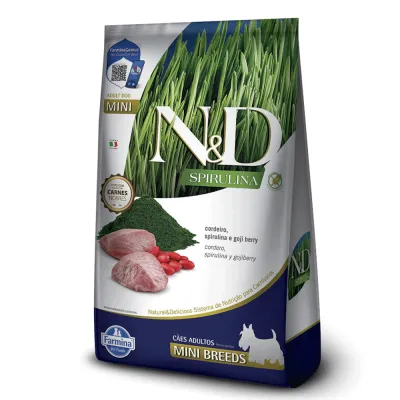 Ração N&D Spirulina Cães Adultos Mini Cordeiro 2kg