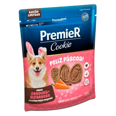 Cookie Premier Páscoa Cães Adultos Porte Pequeno Cenoura E Alfarroba 250g