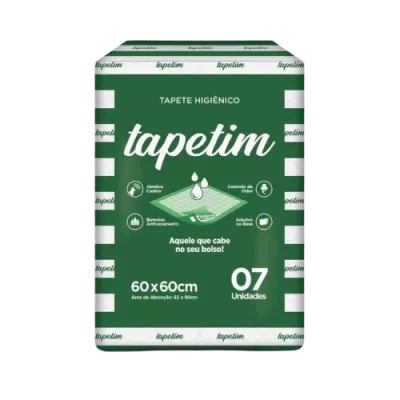 Tapete Higiênico Tapetim 7 Unidades 60x60cm