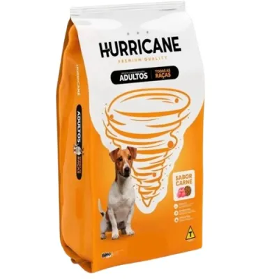 Ração Para Cães Adultos Sabor Carne Hurricane 7kg
