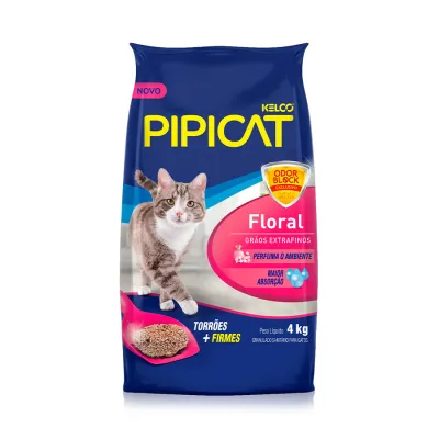 Areia Pipicat Perfumada Floral Para Gatos 20kg