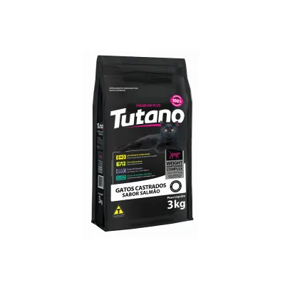 Ração Tutano Para Gatos Castrados Sabor Salmão 3kg