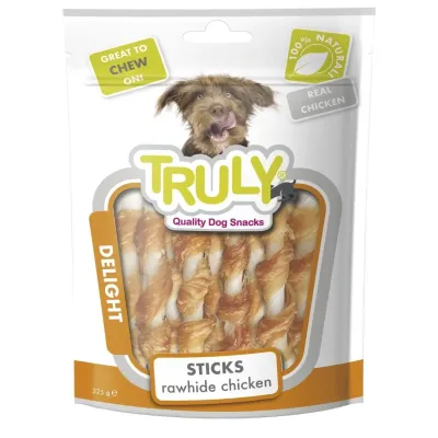 Petisco Para Cachorro Truly Delight Frango No Palito De Couro