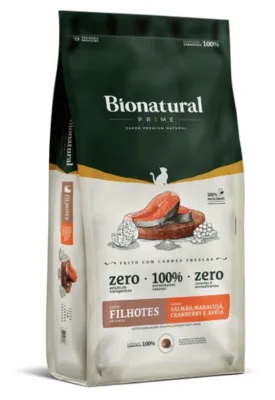 Ração Bionatural Prime Para Gatos Filhotes Sabor Salmão, Maracujá, Cranberry E Aveia 1,5 Kg