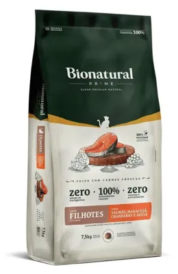 Bionatural Prime Gato Filhote Salmão Super Premium Natural 7,5kg