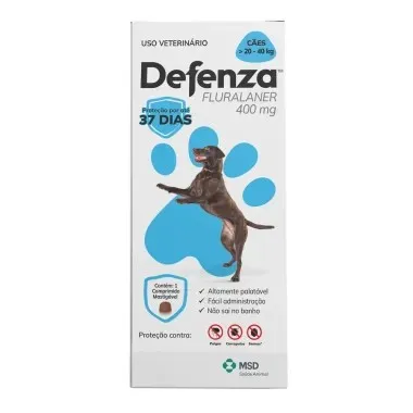 Defenza Antiparasitrio Para Ces De 20 A 40kg Com 1 Comprimido Mastigvel