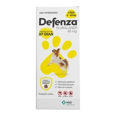 Defenza Antiparasitrio Para Ces De 2 A 4,5kg Com 1 Comprimido Mastigvel