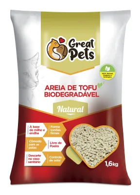 Areia Higiênica Great Pets Tofu 2kg