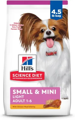 Ração Hill'S Science Diet Light Para Cães Adultos Raças Pequenas E Mini Sabor Frango 2.04kg