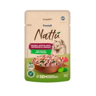 Premier Nattu Úmidos Cães Adulto Pequeno Porte Frango/Batata Doce 85 G