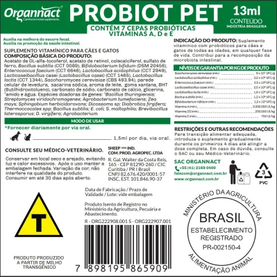 Probiot Pet Organnact 13 Ml
