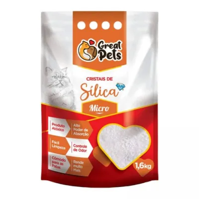 Areia De Micro Sílica Para Gatos 1,6kg