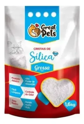 Areia De Sílica Para Gatos 1,6kg
