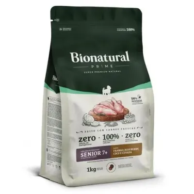Ração Bionatural Prime Cães De Raças Pequenas Sênior 7+ Frango 1kg