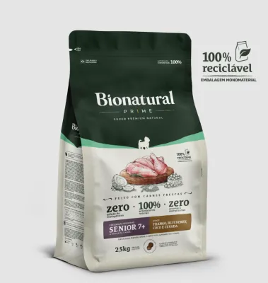 Ração Bionatural Prime Sênior 7+ Raças Pequenas 2,5 Kg