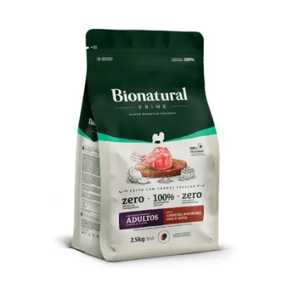 Ração Bionatural Prime Para Cães Adultos Porte Pequeno Sabor Cordeiro 2,5 Kg