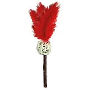 Brinquedo Stick Matatabi Com Bola E Pena Jambo Vermelho - Nico