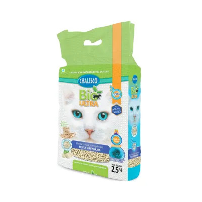 Areia Higiênica Granulado Higiênico Chalesco Bio Ultra Tofu Premium para Gatos 2,5kg