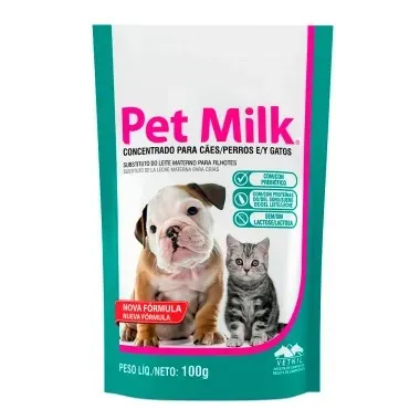 Concentrado Para Ces E Gatos Pet Milk Sach 100g