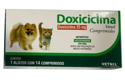 Doxiciclina 25 Mg Vetnil C/ 14 Comprimidos