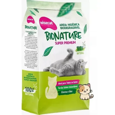 Bionature Areia De Mandioca Para Gatos Biodegradável 10kg