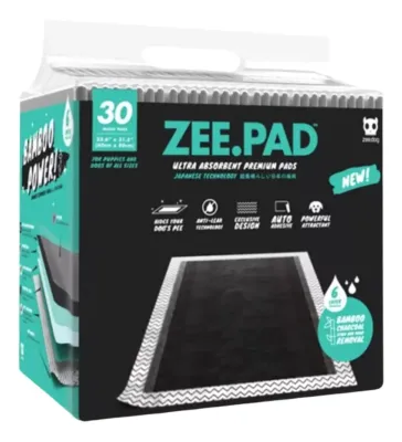 Tapete Higiênico Zee Pad Preto com 30 Unidades