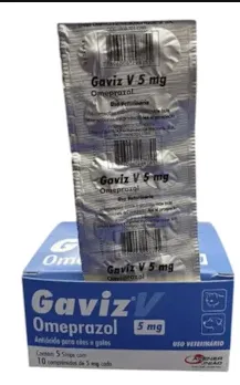 Gaviz V Omeprazol Para Cães E Gatos 10 Comprimidos 5mg