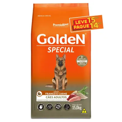 Golden Special Cães Adultos Pague 14 Leve 15 Kg