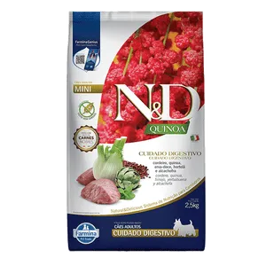 Raço N&D Quinoa Controle De Peso Ces Adultos Raças Mini Cordeiro