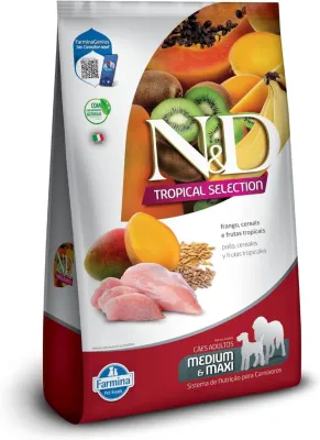 Nd Tropical Cães Adultos Médio/Mix Frango 10,1 Kg + 2 Kg