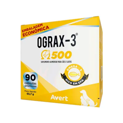 Ograx-3 500mg Para Cães E Gatos Avert