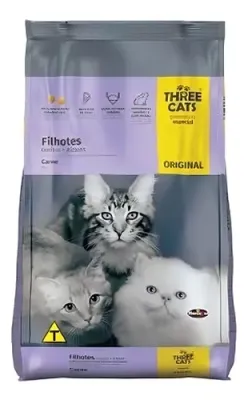 Ração Three Cats Original Gatos Filhotes 10.1kg